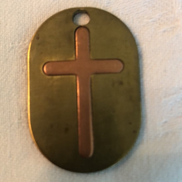 Antique Bronze and copper cross pendant 1.5”by 1”  Both sides identical! - Picture 4 of 7